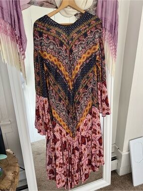 Umgee Multicolor Patchwork flowy Robe